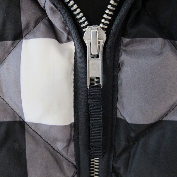 Woolrich Quilted Full Zip Down Puffer Vest Women's‎ Medium Black White Check - Picture 4 of 7